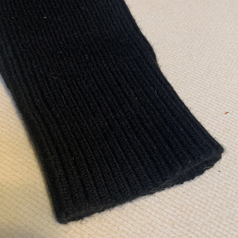 LL Bean Commando Black Sweater with Moneyary Themed Embellishments - Picture 12 of 14